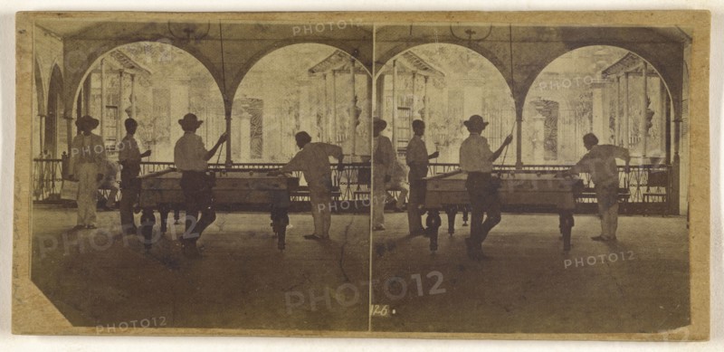 Billiard Saloon, Havanna, sic, Cuba; about 1865; Albumen silver print