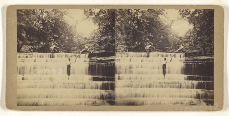Clifty Falls. Near Hanover, Indiana; J.R. Thorne, American, active 1870s - 1890s, about 1880; Albumen silver print