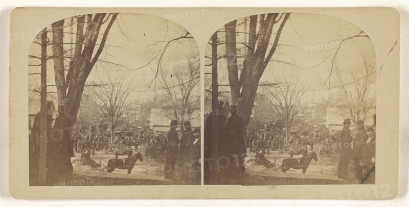 Main St., Concord, Mass; American; about 1865; Albumen silver print