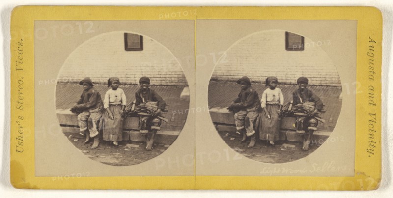 Light Wood Sellers; John Usher, Jr., American, active 1870s - 1900s, about 1870; Albumen silver print