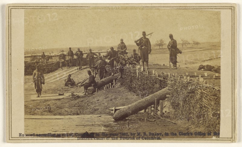 Fortifications on the Heights of Centreville; Barnard & Gibson; 1862; Albumen silver print