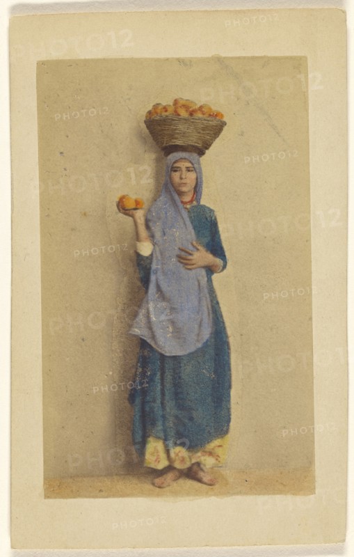 Marchande d'oranges; Wilhelm Hammerschmidt, German, born Prussia, died 1869, about 1860; Hand-colored Albumen silver print