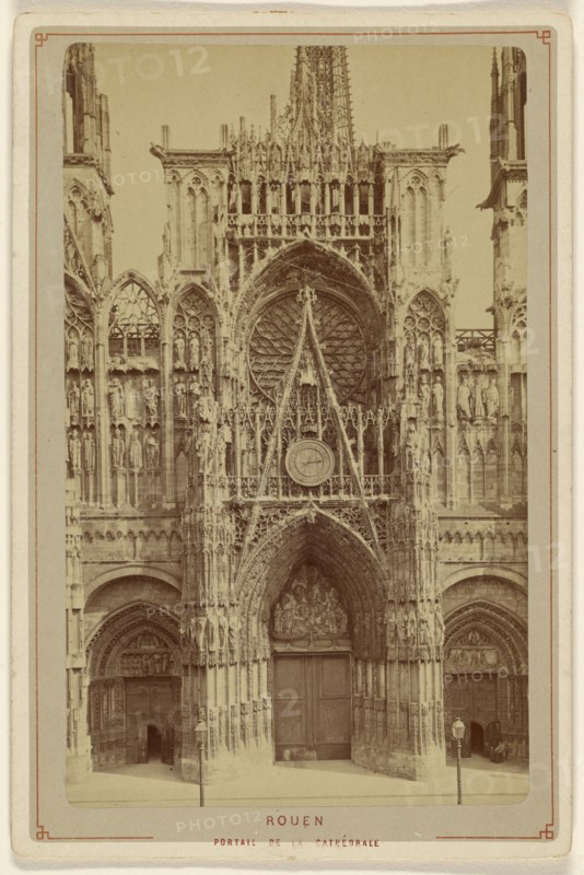 Rouen. Portail de la Cathderale; Le Comte, French, active Rouen, France 1860s, about 1880; Albumen silver print
