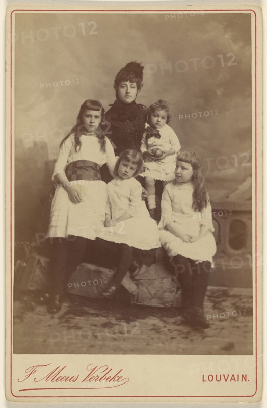 Mrs. John Stevens. Grace Stevens. Clare Stevens. Jessie Stevens. Frederick Stevens; F. Meens Verbeke, Belgian, active Louvain