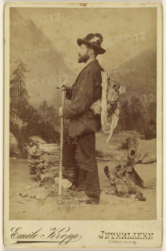 Fritz Edvard. Gstaag-Wyler; Emile Kropp, Swiss, active Interlaken, Switzerland 1870s, about 1885; Albumen silver print