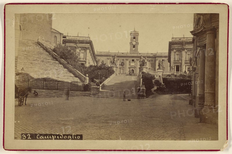 Campidaglio; Attributed to Michele Mang, Italian, active Rome, Italy 1860s, about 1870; Albumen silver print