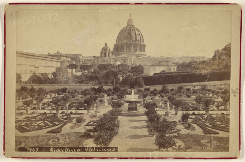 Giardino Vaticomo; Attributed to Michele Mang, Italian, active Rome, Italy 1860s, about 1870; Albumen silver print