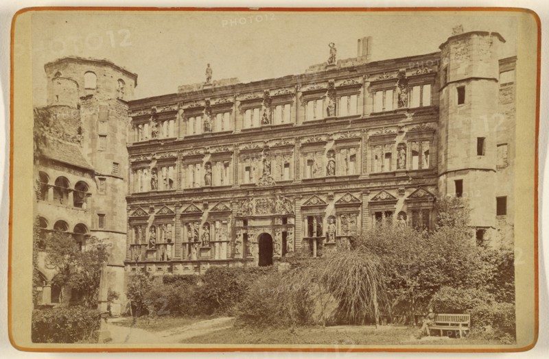 View of three-storey palace at Heidelberg, Germany; Eduard Lange, German, active 1880s, about 1875; Albumen silver print
