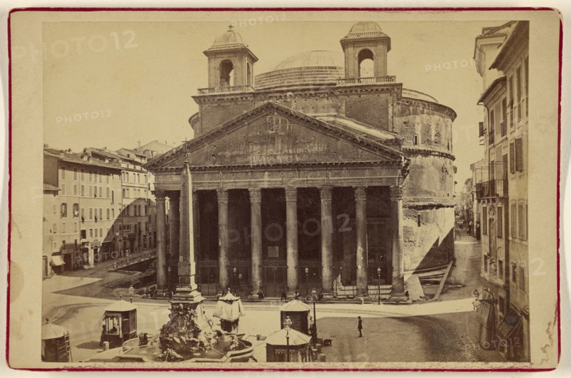 Pantheon; Attributed to Michele Mang, Italian, active Rome, Italy 1860s, about 1875; Albumen silver print