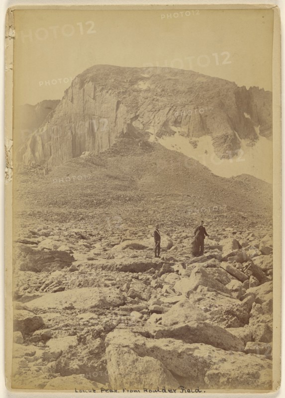 Long's Peak From Boulder Field; American; about 1870; Albumen silver print