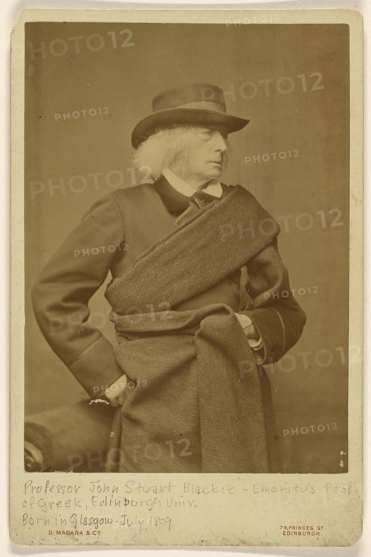 Professor John Stuart Blackie - Emeritus Prof. of Greek, Edinburgh Univ. Born in Glasgow - July 1809; D. Macara & Company