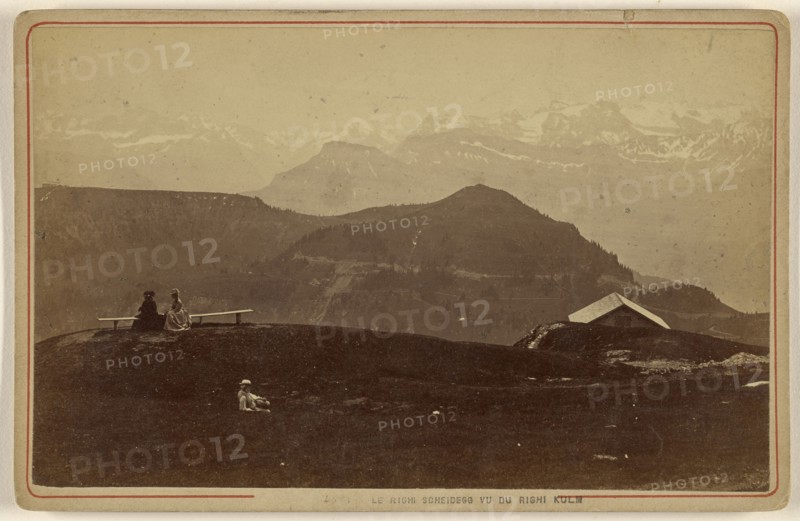 Le Righi Scheidegg Vu du Righi Kulm; A. Garcin, Swiss, active Geneva, Switzerland 1860s - 1870s, about 1870; Albumen silver