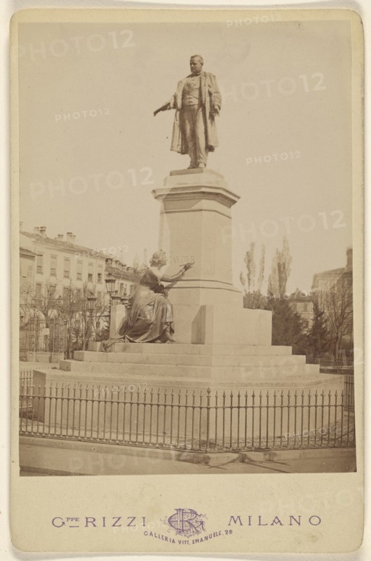 Memorial Monument of Gavour; Giuseppe Rizzi, Italian, active Milan, Italy 1860s - 1870s, about 1875; Albumen silver print