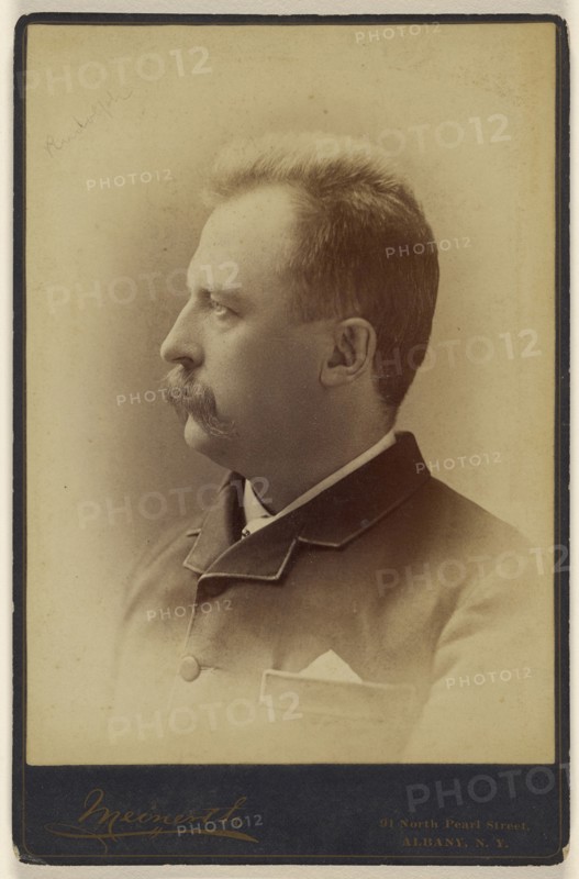 man with short-cropped hair and a moustache, in profile; Charles A. Meinerth, American, active 1880s, 1880s; Albumen silver
