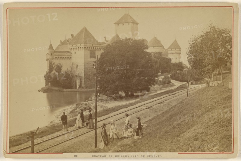 Chateau de Chillon, Lac de Geneve, A. Garcin, Swiss, active Geneva, Switzerland 1860s - 1870s, about 1875; Albumen silver