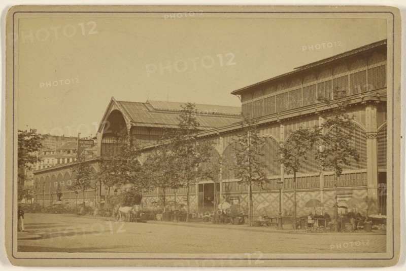 Halles - Centrales Paris, France; Debitte & Hervè; about 1880; Albumen silver print