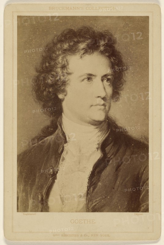 Goethe. a painting; Friedrich Bruckmann, German, 1814 - 1898, about 1880; Albumen silver print
