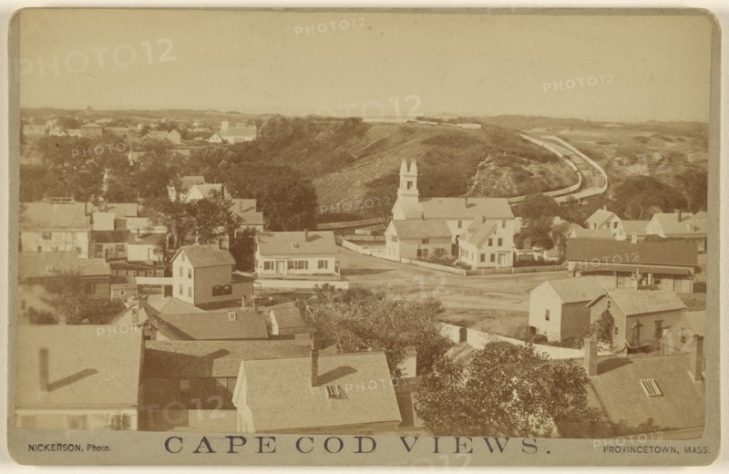 Cape Cod Views. P. Town from Center Church; G.H. Nickerson, American, active 1860s - 1880s, 1880s; Albumen silver print