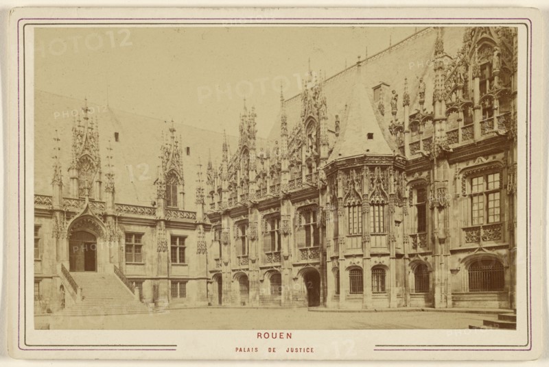 Rouen. Palais de Justice; Attributed to Le Comte, French, active Rouen, France 1860s, 1880s; Albumen silver print