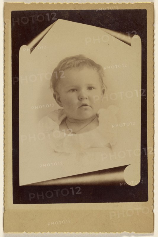 baby, in close-up; 1870s; Albumen silver print
