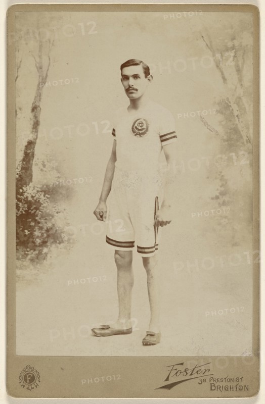 A. Shrubh, ?, soccer player in uniform; Foster, British, active 1870s - 1880s, 1890s; Gelatin silver print