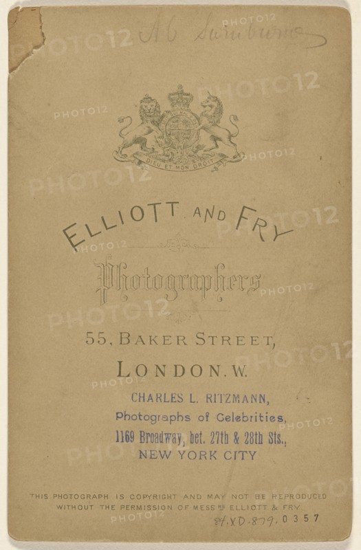 Alegernon Charles Swinburne, 1837 - 1909, Elliott & Fry; about 1887; Albumen silver print