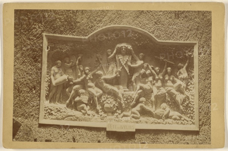 Fete de Bacchus a frieze by Navlet; French; about 1890; Albumen silver print