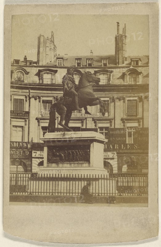 Place des Victoires; French; November 10, 1871; Albumen silver print