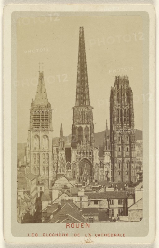 Rouen. Les Clochers de la Cathedrale; Le Comte, French, active Rouen, France 1860s, about 1868; Albumen silver print
