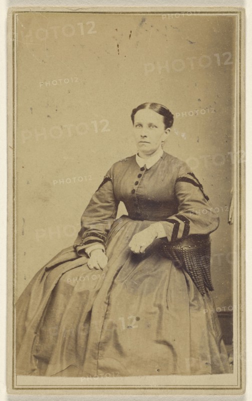 woman seated; John P. Percival, American, active Hackettstown, New Jersey 1880s, about 1868; Albumen silver print