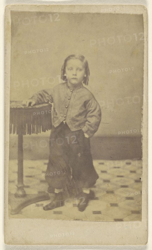 little girl, standing; W.J. Miller, American, active Baltimore, Maryland 1860s - 1870s, about 1865; Albumen silver print