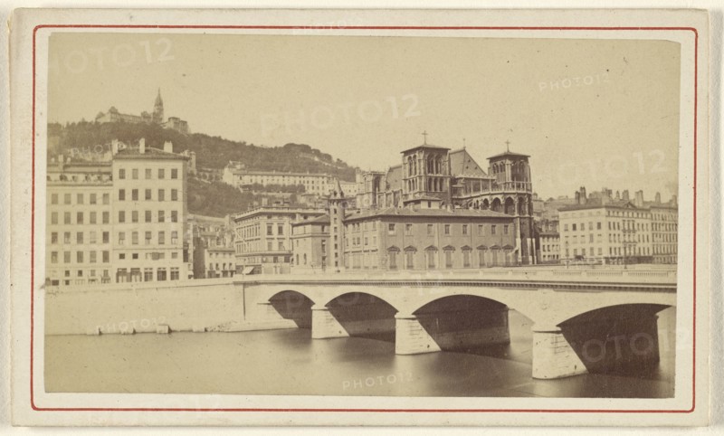 Lyon, la cathedrale; Muzet Joguett: Pere & Fils; about 1867; Albumen silver print