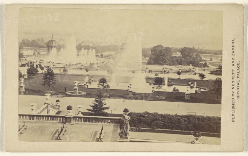 View of the grounds of The Crystal Palace; Negretti & Zambra, British, active 1850 - 1899, about 1860; Albumen silver print