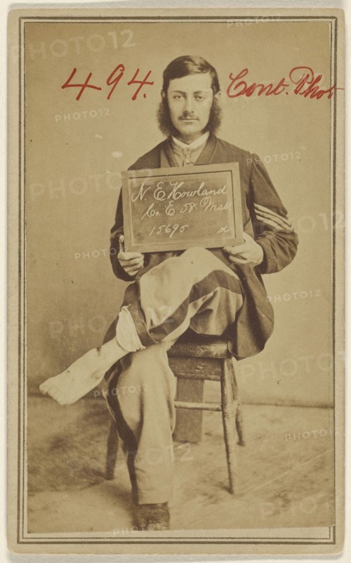 N.E. Howland, Civil War victim; Attributed to William H. Bell, American, 1830 - 1910, 1862 - 1864; Albumen silver print