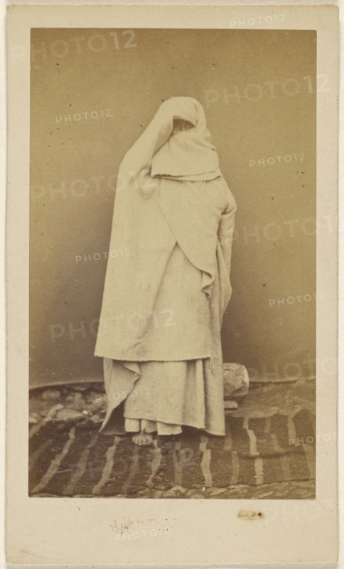 Femme mauve maroc; Attributed to A. Chauffy, French, active 1860s, 1870s; Albumen silver print
