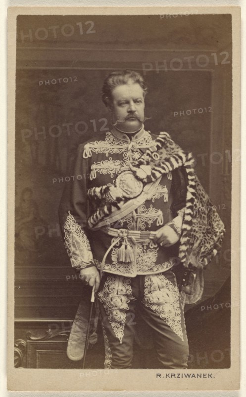 nobelman, standing; R. Krziwanek, Austrian, died 1905, active Vienna, Austria, 1860s; Albumen silver print