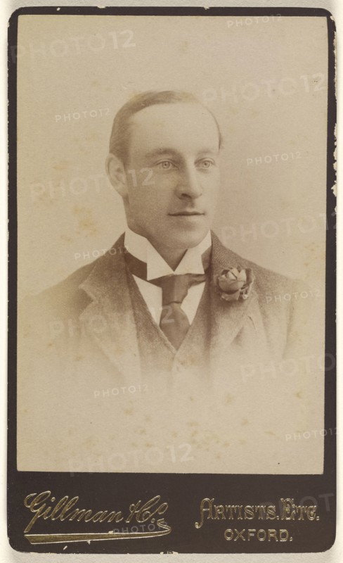 man with flower in his lapel; Gillman & Company; about 1875; Albumen silver print
