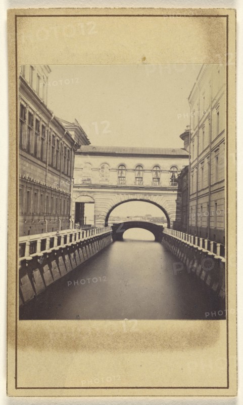 Grand Canal St. Petersburg, Russia; Alfred Lorens, Russian, active St. Peterburg, Russia 1860s - 1880s, about 1865; Albumen