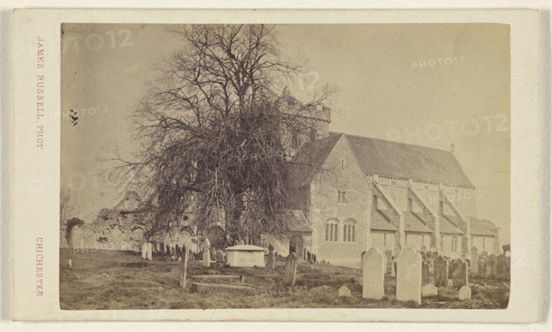 Boxgrove church near Chichester. 20 April 66; James Russell, British, active Chichester, England 1860s - 1880s, April 20, 1866