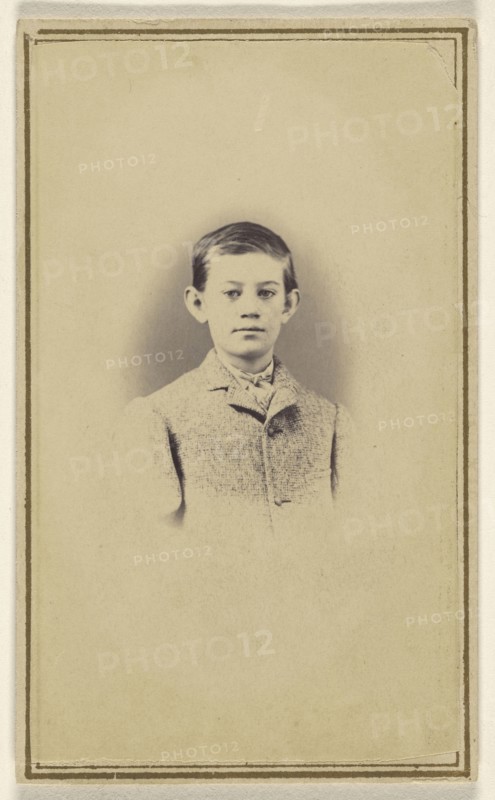boy, in vignette-style; S.G. Sheaffer, American, active Hanover, Pennsylvania 1860s - 1870s, 1865 - 1870; Albumen silver print