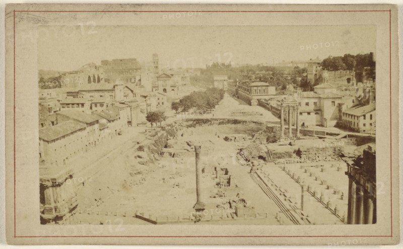Roma. Foro Romano Colona Foca; Italian; 1865 - 1870; Albumen silver print