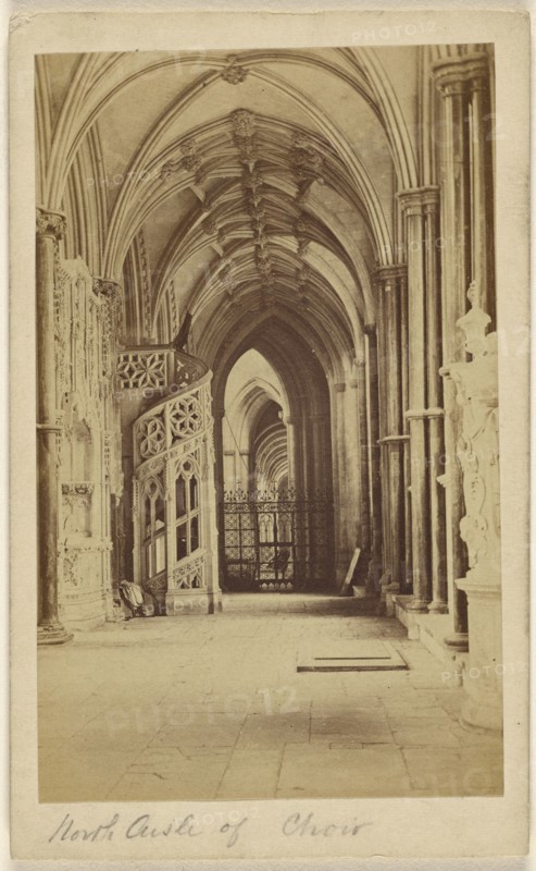 North Aisle of Choir, church at Ely, Chambridgeshire, England; Titterton, British, active Ely, England 1860s, 1865 - 1870