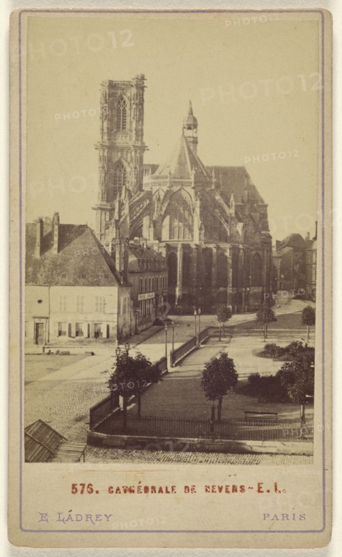 Cathdrale de Nevers; Ernest Ladrey, French, active Paris, France 1860s, about 1869; Albumen silver print