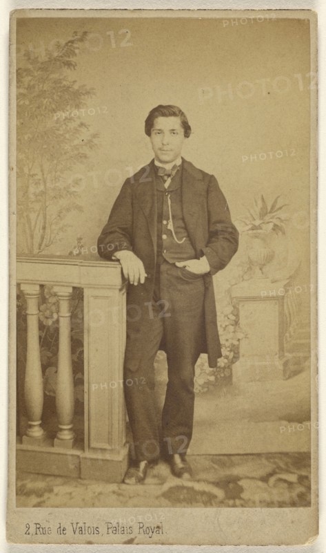 man, standing; L. Laporte, French, active Paris, France 1860s, about 1865; Albumen silver print