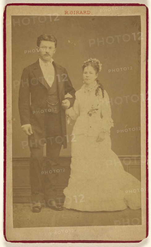 couple, standing; R. Girard, French, active Paris, France 1859 - 1860s, about 1865; Albumen silver print