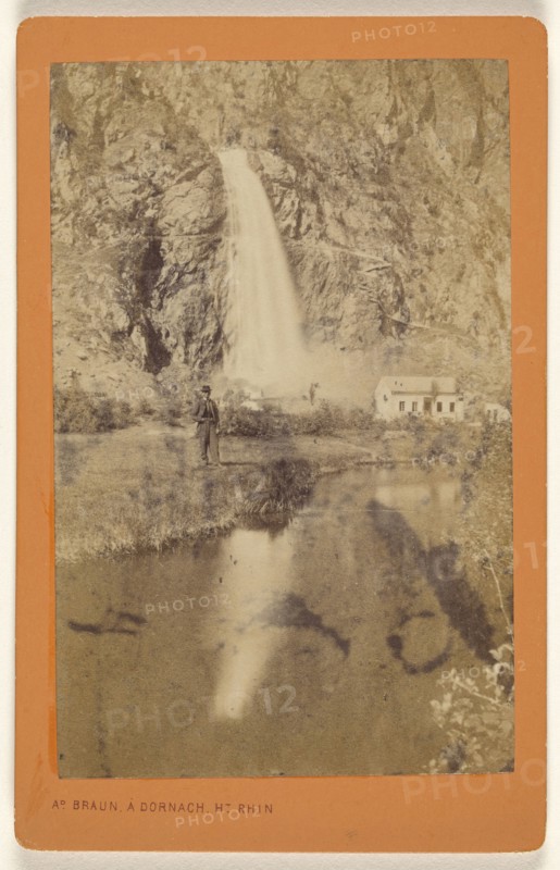 Cascade de Pisse-Vache; Adolphe Braun, French, 1812 - 1877, 1865 - 1875; Albumen silver print