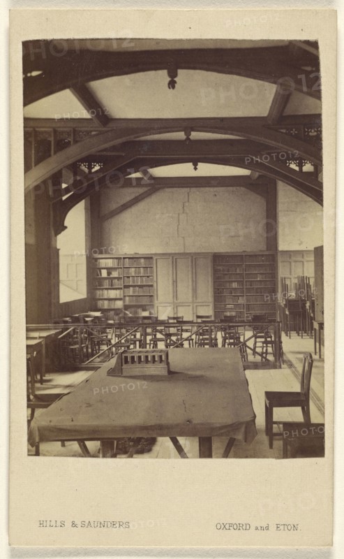 Examination Hall in the School; Hills & Saunders, British, active about 1860 - 1920s, 1865 - 1870; Albumen silver print