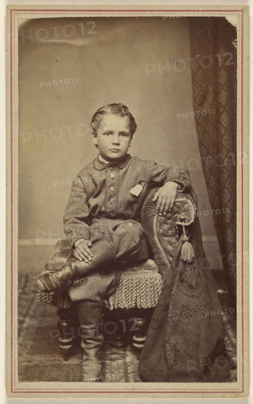 Eddie little boy, seated; J.W. Upham, American, active Jamestown, New York 1860s, 1862 - 1865; Albumen silver print