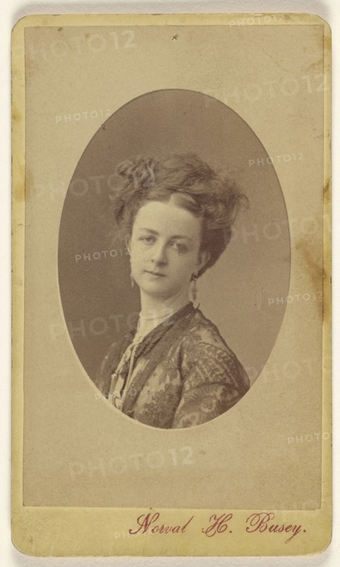 women, printed in quasi-oval style; Norval H. Busey, American, born 1845, 1865 - 1870; Albumen silver print