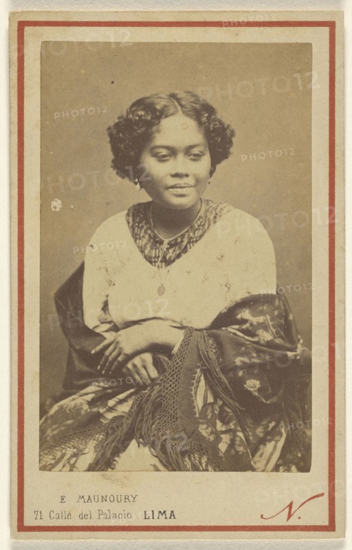 Native woman, South Sea Islands; Eugenio Maunoury, French, active Paris, France and Lima, Peru 1860s - 1870s, about 1863